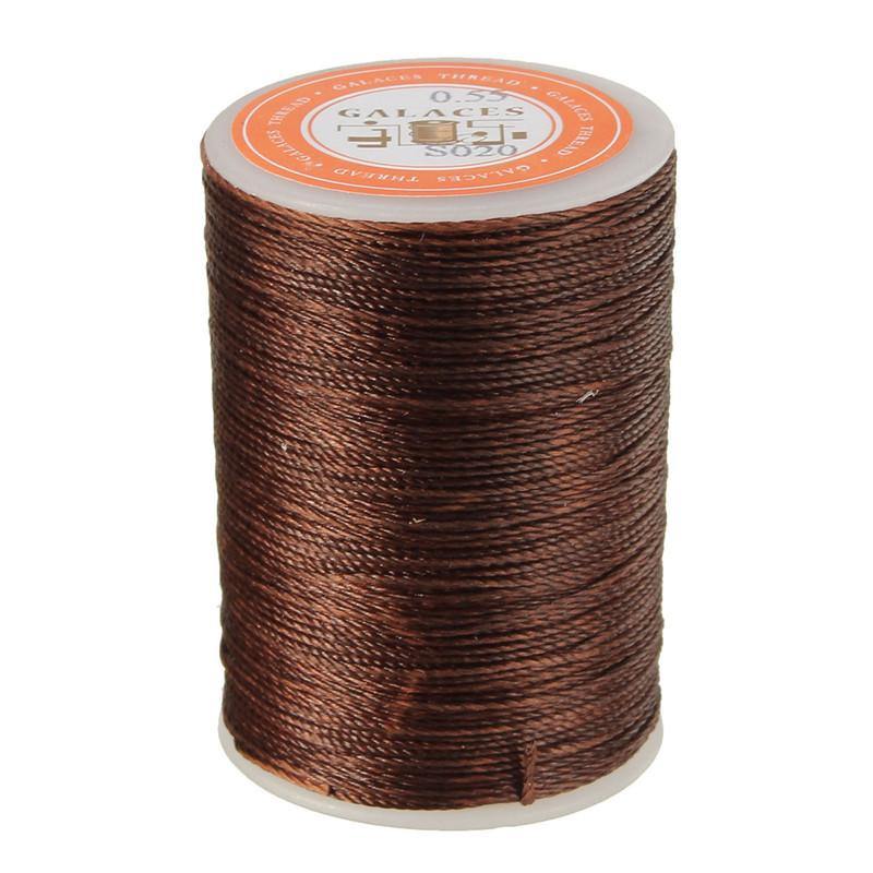 115m Dacron Wax Line Round DIY Leather Craft Tool 0.55mm For Shoe Sewing - MRSLM