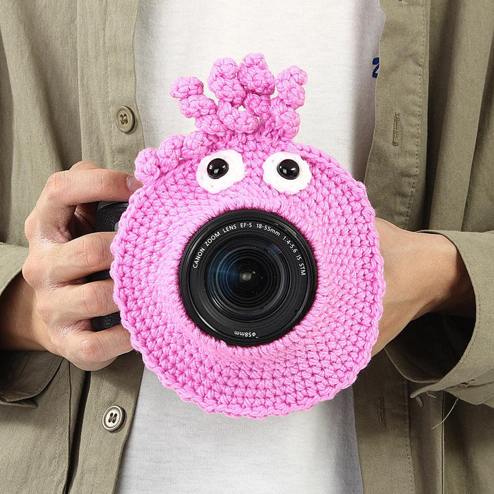 Hand-knitted Wool Decor Case For Camera Lens Decorative Photo Guide Doll Toys For Kids - MRSLM