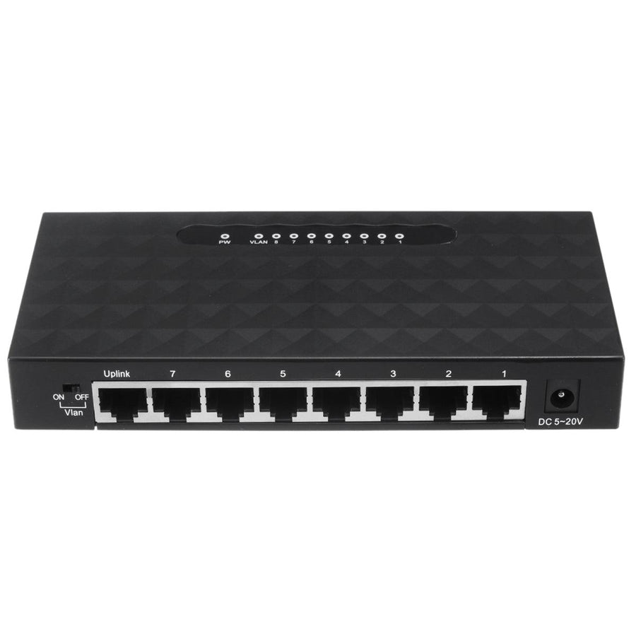 8-Port RJ45 10/100/1000Mbps Gigabit Ethernet Network Switch Lan Hub Adapter for Routers Modems - MRSLM