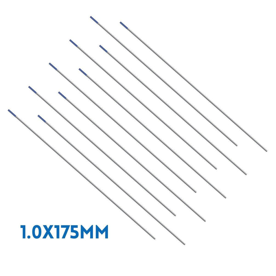 10Pcs 1.0-4.0MM TIG Welding Tungsten Lanthanated Electrode WL20 Blue Tip Rod - MRSLM