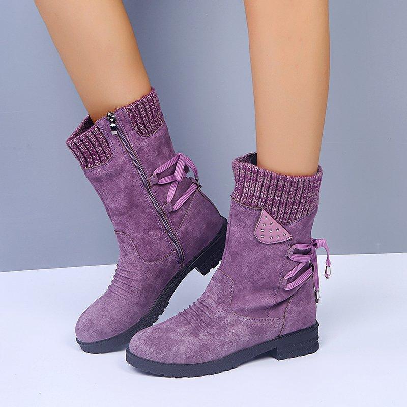 Woolen snow boots with thick heel and large Martin boots - MRSLM