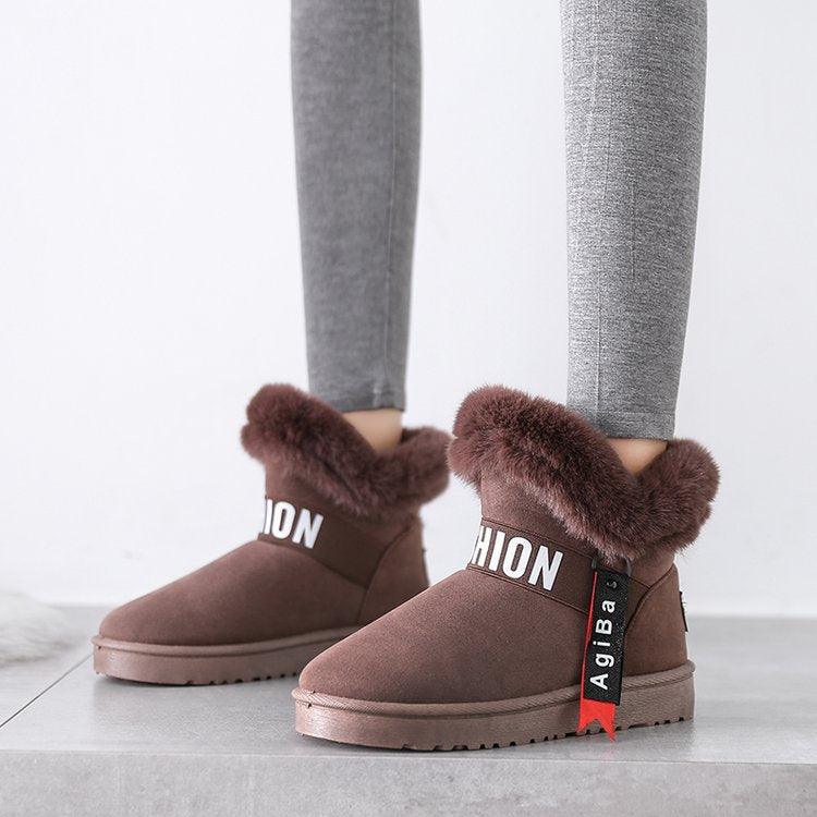 Fashion Thick And Velvet Warm Cotton Shoes For Women - MRSLM