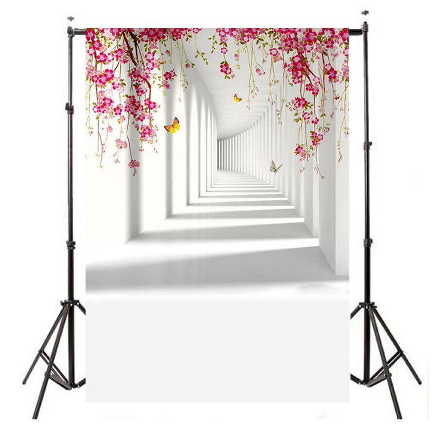 Durable Large Photographic Cloth Flower White Corridor Cloth Vinyl Photography Backdrop Tapestry For Home Decoration - MRSLM