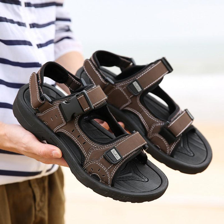 Men Sandals 2021 Summer Shoes Flat Non-slip Outdoor Men Beach Sandals Man Sport Sandals - MRSLM
