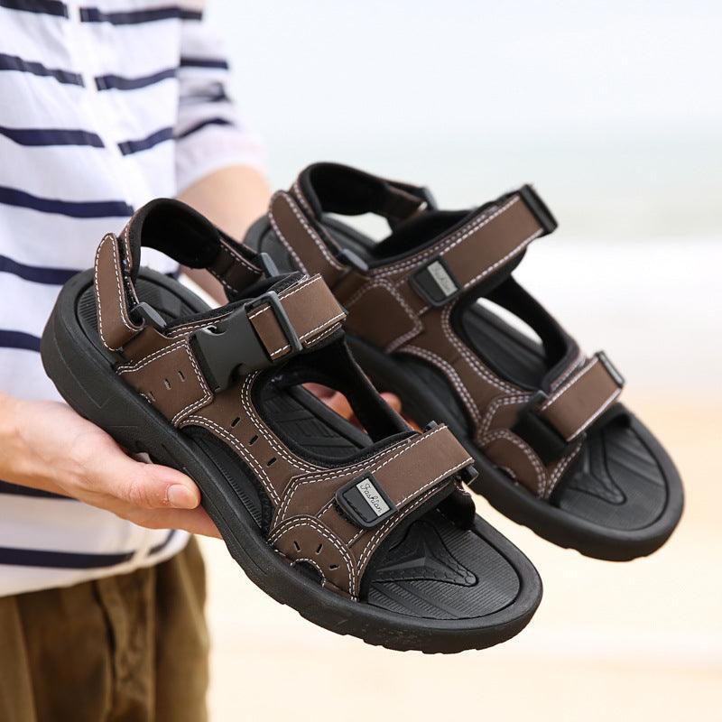 Men Sandals 2021 Summer Shoes Flat Non-slip Outdoor Men Beach Sandals Man Sport Sandals - MRSLM