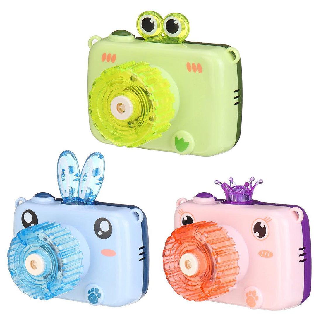 Electric Bubble Camera Children's Cartoon Music Fully-automatic Blowing Soap Bubble Machine Outdoor Children Toys - MRSLM