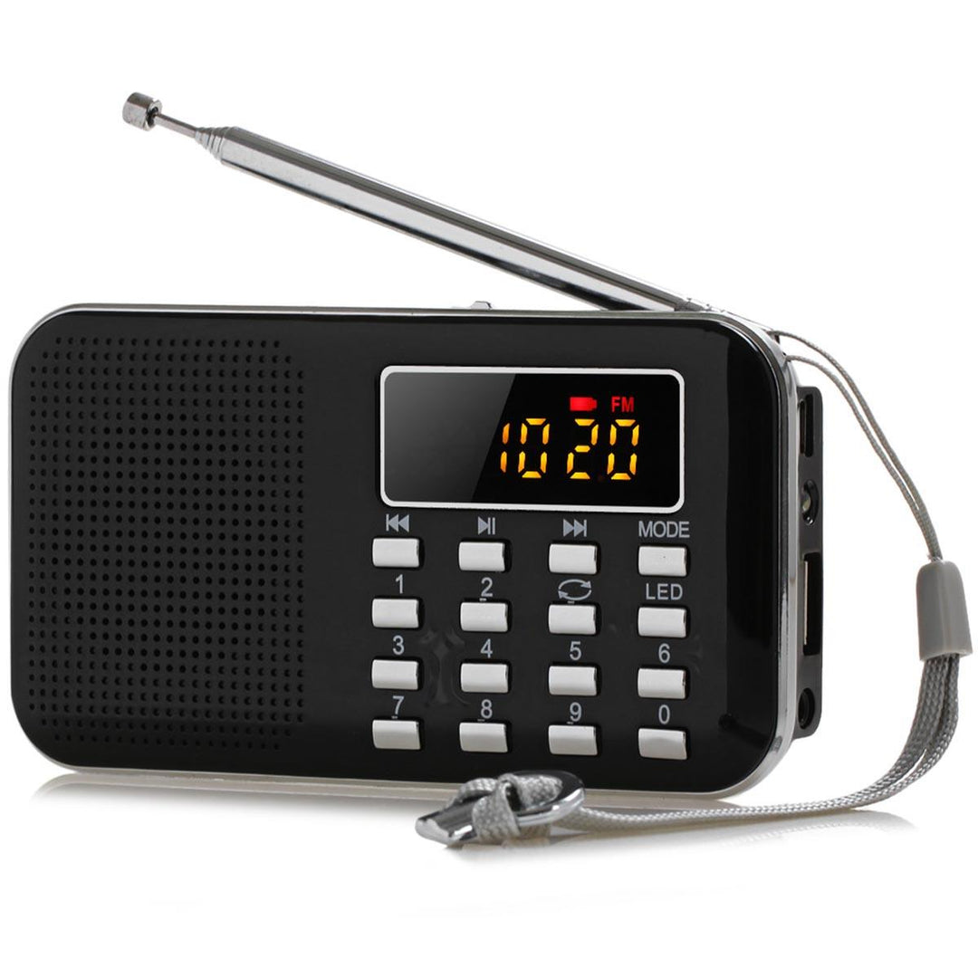 L-218AM FM AM Radio Digital LCD Supper Bass Mini Speaker AUX USB TF LED Light - MRSLM