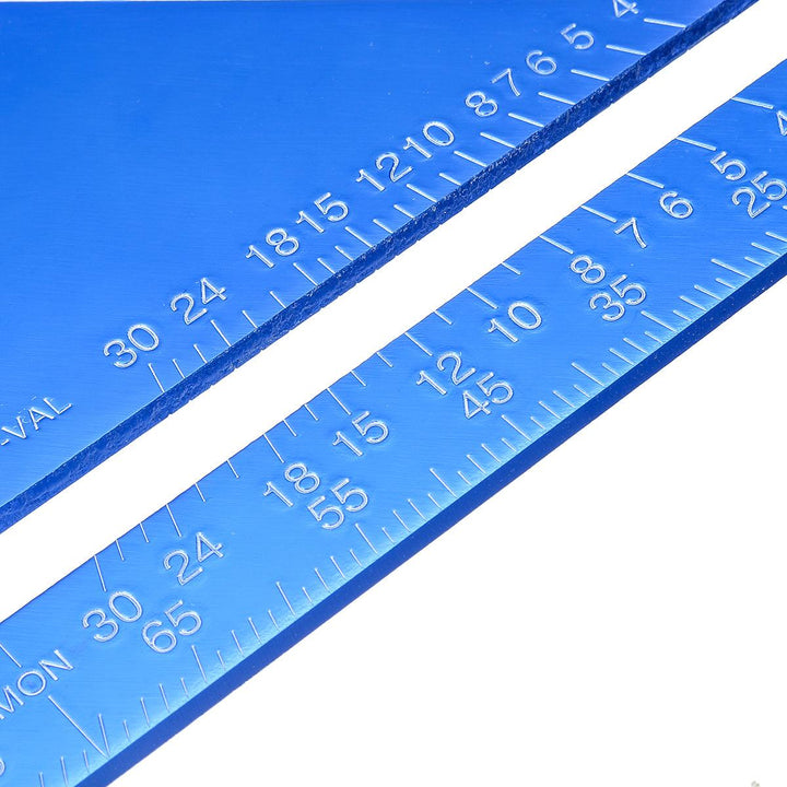 7/12" Metric/Imperia Aluminum Alloy Triangle Angle Protractor Ruler Woodworking Tool - MRSLM