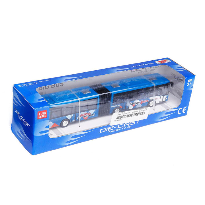 Blue/Red/Green 1:64 18cm Baby Pull Back Shuttle Bus Diecast Model Vehicle Kids Toy - MRSLM