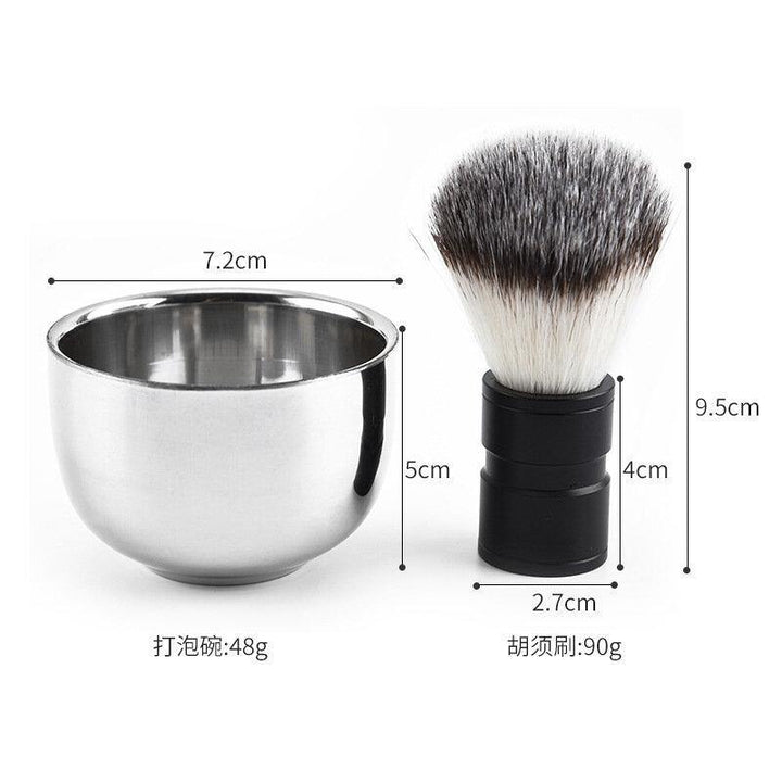 Stainless Steel Shaving Bowl Barber Beard Shaver Razor Cup For Shave Brush Male Face Cleaning Soap Mug Tool Set Silver NEW - MRSLM