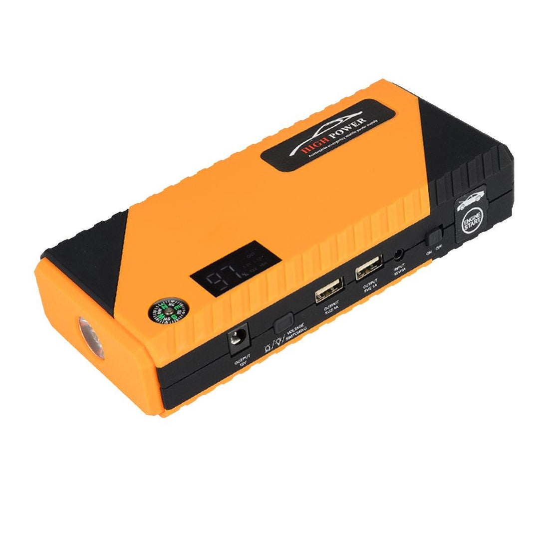 JX31 Display 98600mAh 12V Car Jump Starter Portable USB Emergency Power Bank Battery Booster Clamp 1000A DC Port Yellow - MRSLM