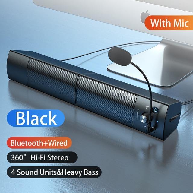 Small Speaker Subwoofer USB with Microphone Bluetooth Wired Universal - MRSLM