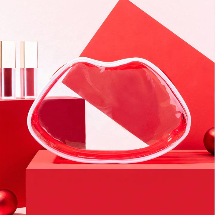 Transparent Lip-Shaped Cosmetic Bag - MRSLM