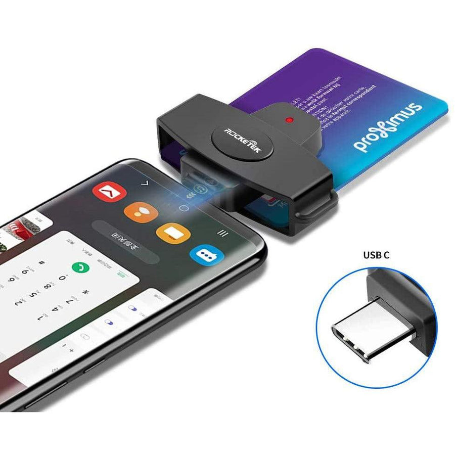 Rocketek CSCR3 USB Type-c Smart Card Reader Memory ID Bank EMV electronic DNIE DNI SIM Cloner Connector Adapter Android Phones - MRSLM