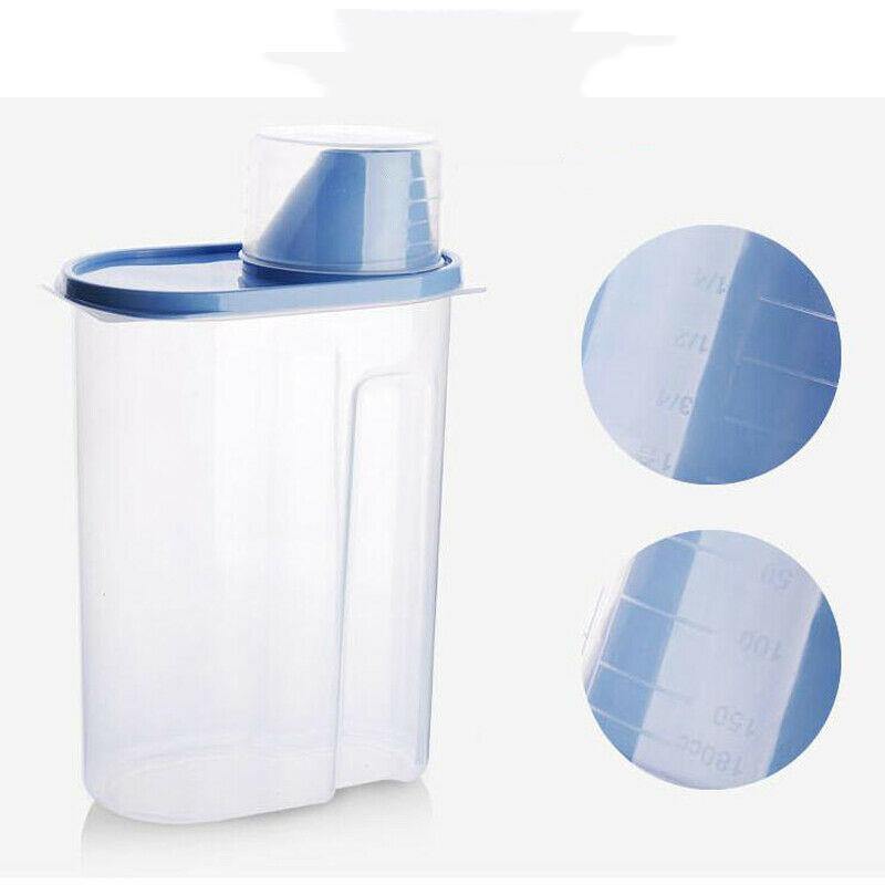 4 Pcs Plastic Airtight Food 1.9L Container Storage Box Rice Cereal Bean for Kitchen Storage Box - MRSLM