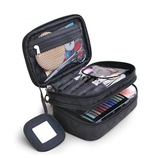 Nylon Travel Bag Double Layer Portable Storage Bag Cosmetic Bag For Women - MRSLM