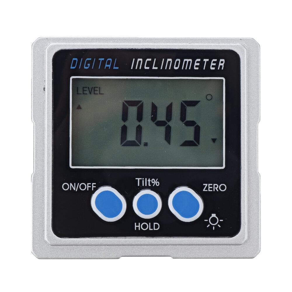 Metal Digital Protractor Angle Finder 360° Inclinometer Spirit Level Ruler w/ Magnetic - MRSLM