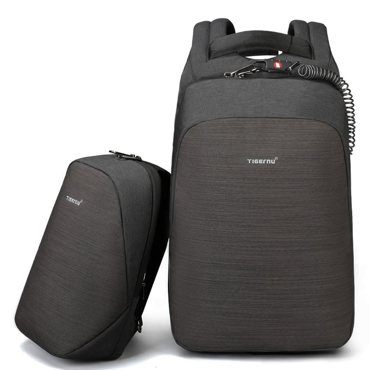 Tigernu Mochila 15.6 inch Laptop Bag with USB Charging Port School Leisure Waterproof Anti-theft Notebook Tablet - MRSLM