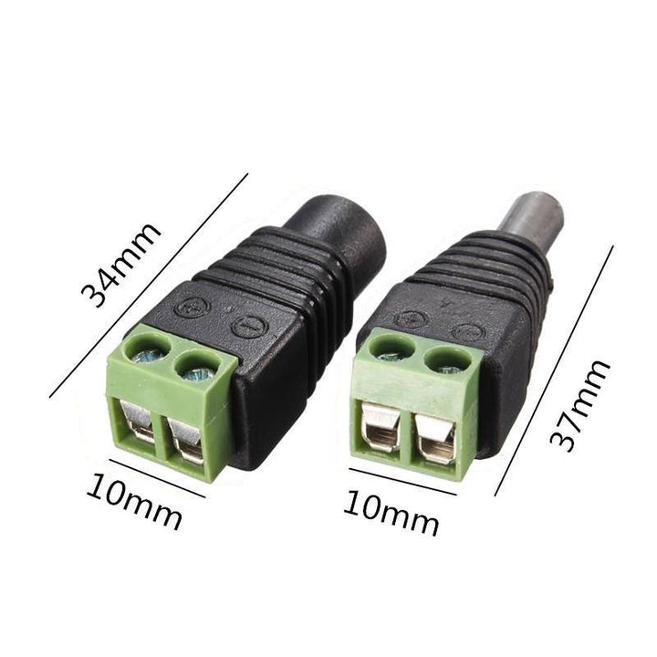 1 pairs DC Connector Male Female 5.5mm For LED Strip Light CCTV Camera - MRSLM