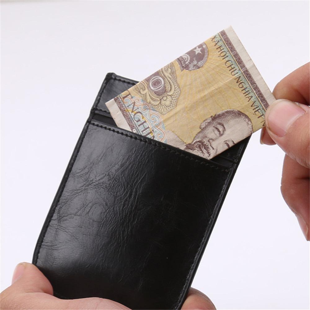 K-Rong Cascading Pull-out Credit Card Holder Fashion PU Leather 4 Colors Anti-Theft Anti-Degauss Buckle Card Holder For Male female - MRSLM