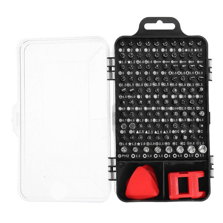 110 in 1 Insulation Screwdriver Set With Tweezer Magnetic Bits Kits DIY Watch Phone Electronics Repairing Tools - MRSLM