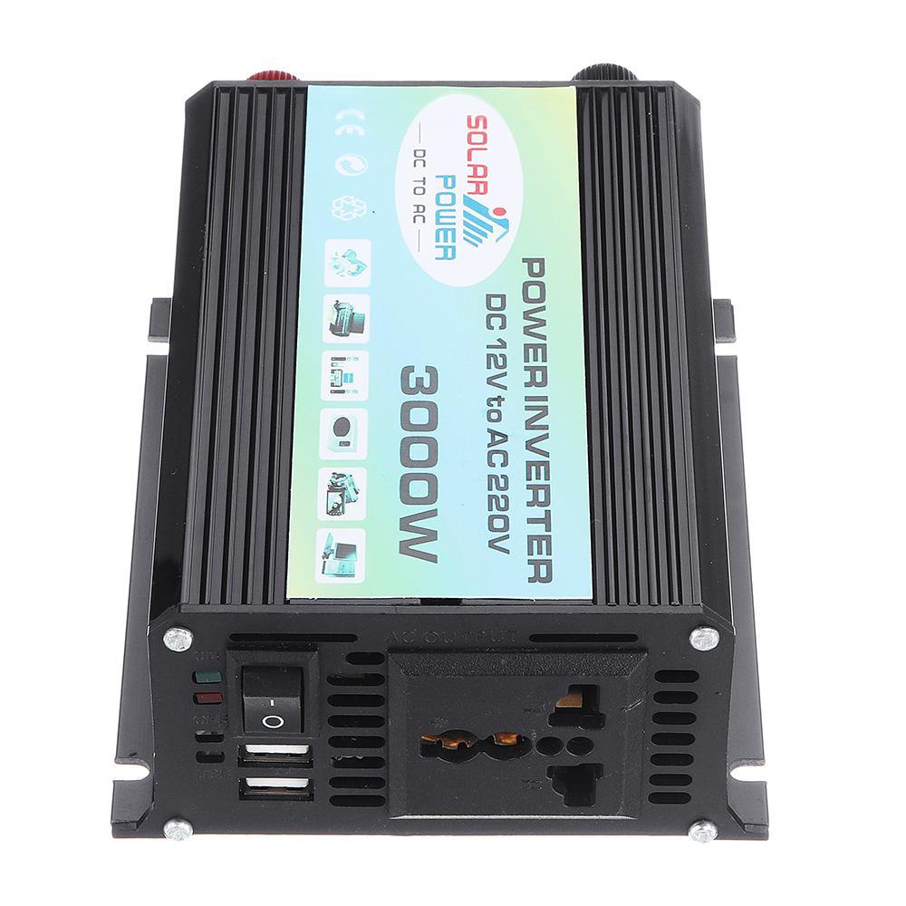 3000W Power Inverter DC 12V to AC 220V Boat Car Inverter USB Charger Converter - MRSLM
