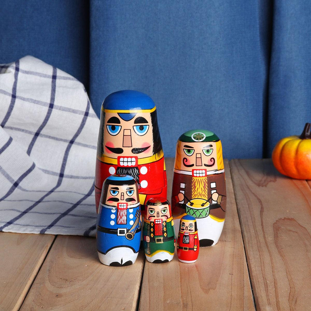 Russian Wooden Nesting Matryoshka Doll Handcraft Decoration Christmas Gifts - MRSLM
