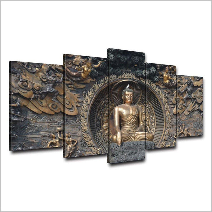 5PCS Modern Canvas Pictures Wall Art Decor Paintings Posters Statue - MRSLM