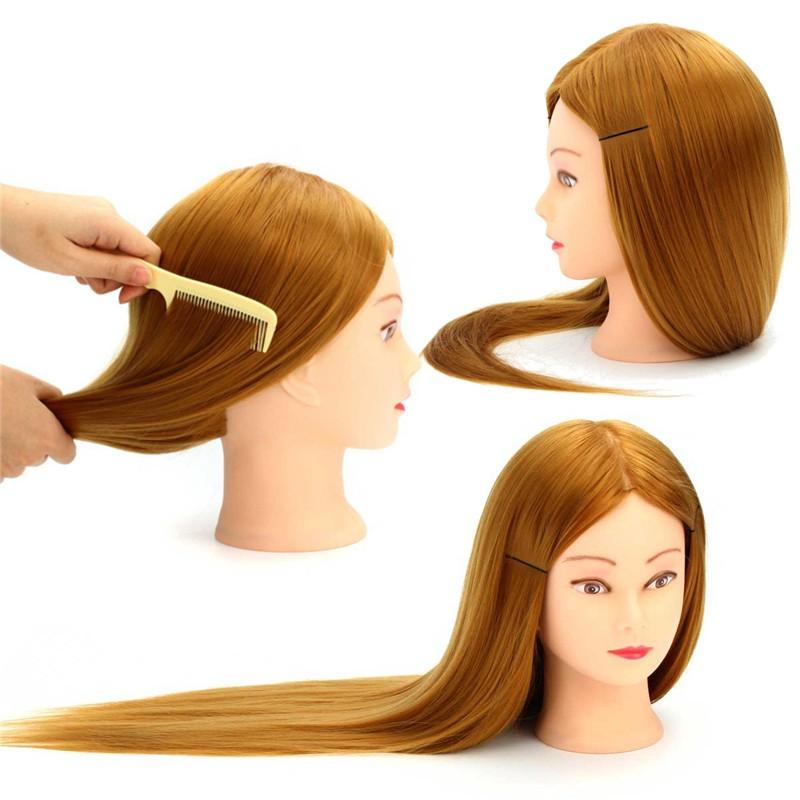 30% Real Human Long Hairdressing Cut Mannequin Hair Training Head Salon - MRSLM