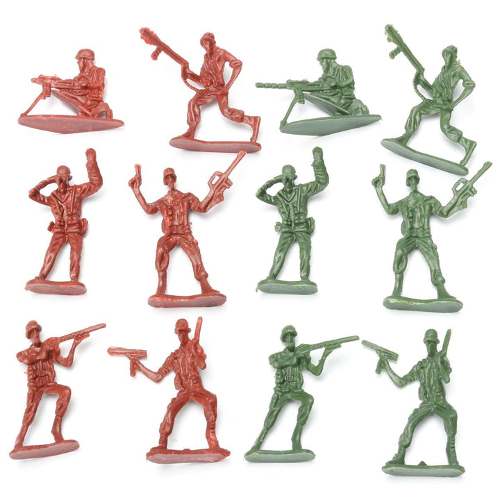 270Pcs Military Soldiers Toy Kit Army Men Figures & Accessories Model For Sand Box - MRSLM