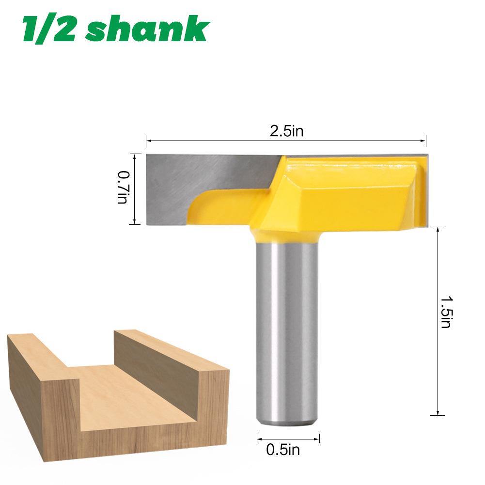 12mm or 8mm or 1/2 Inch Shank Bottom Cleaning Router Bit Straight Bit Clean Milling Cutter for Wood Woodworking Bits Cutting - MRSLM