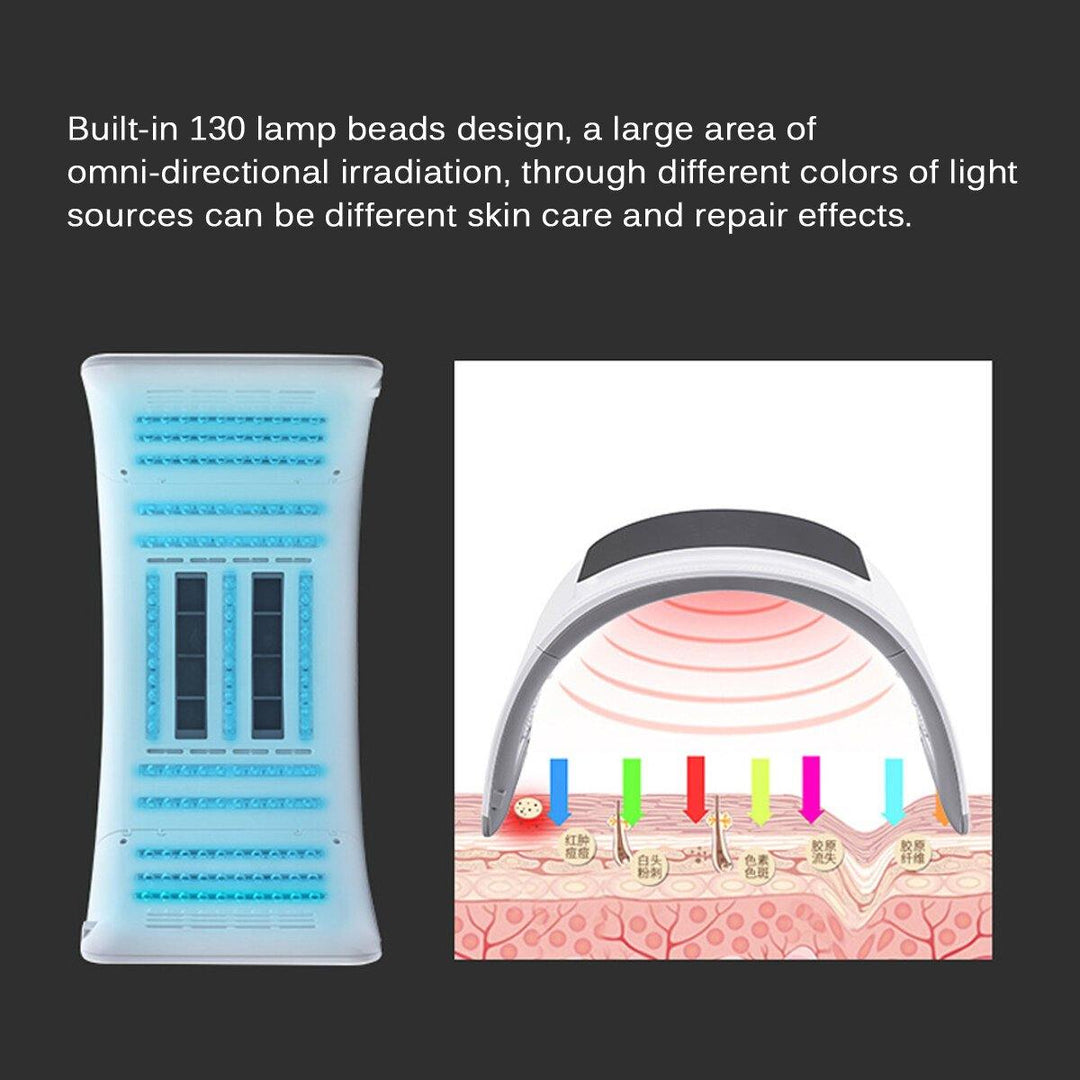 7 Colors LED Light Photon Facial Skin Rejuvenation Photon Therapy Beauty - MRSLM