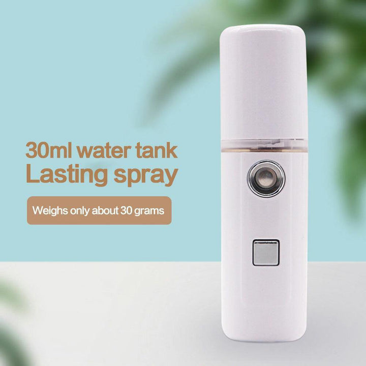 Face Stream Beauty Spray Hand-held Water Machine Moisturizing Nano Ionic Mist Face Humidifier Sauna Facial Pore Cleansing Tool - MRSLM