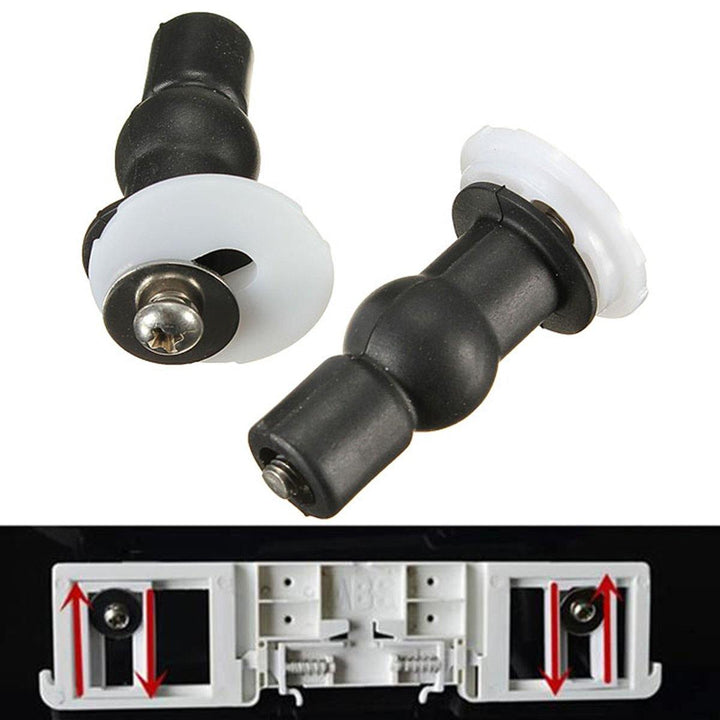 1 Pair WC Toilet Seat Hinges Commode Cover Screw Well Nuts Blind Hole Fixings - MRSLM