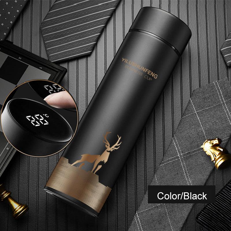 500ml LED Temperature Display Thermos Stainless Steel Mug Water Bottle Touch Screen Intelligent Measurement Double Vacuum Flask Cup Gift - MRSLM