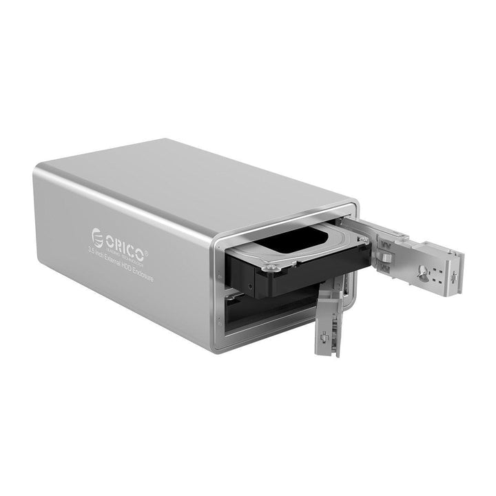 ORICO 9528U3 3.5 inch Dual Bay Aluminum Alloy USB 3.0 Type-B Hard Drive Enclosure SSD HDD Case for Windows / Mac / Linux - MRSLM
