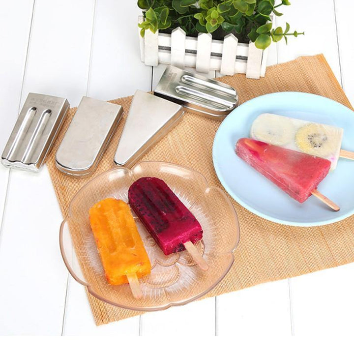 KC-ICE18 1Pcs DIY Ice Cream Pop Mold Popsicle Lolly Mould Stainless Steel Ice Cube Tray Pan - MRSLM