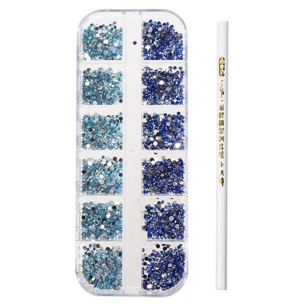 3D Round Glitter Rhinestone Bead Wax Picker Pencil Diamant Gems Manicure Nail Art Tool - MRSLM