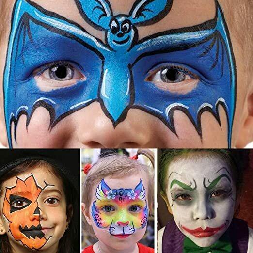15 Colors Professional Quality Face Body Paint Hypoallergenic Safe Non-Toxic for Halloween Party Face Painting - MRSLM