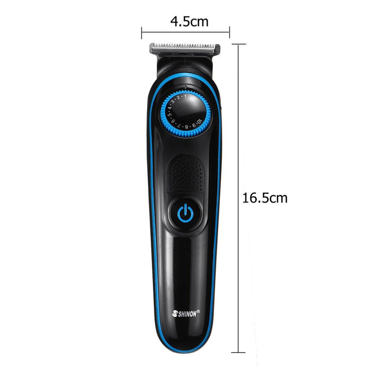 5 In 1 USB LCD Digital Display Rechargeable Hair Clipper Hair Salon Carving Electric Fader - MRSLM