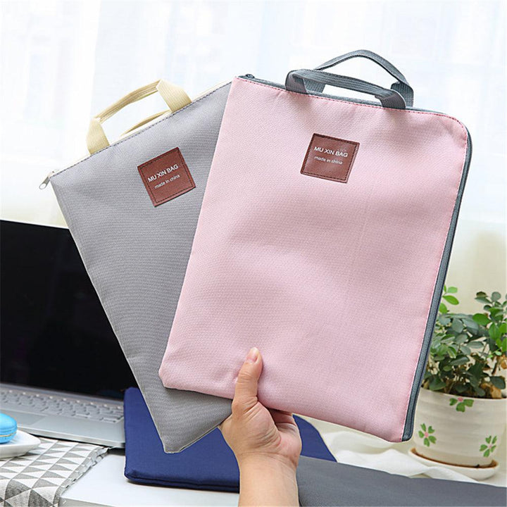 Libo Waterproof Computer Bag Canvas Zipper Multi Functional Multi-Layer A4 File Bag Portable Pad Laptop Bag Mobile Briefcase - MRSLM