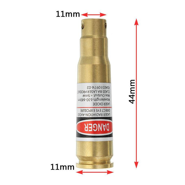 CAL 7.62x39 Laser Bore Sighter Red Dot Sight Brass Cartridge Bore Sighter Caliber - MRSLM