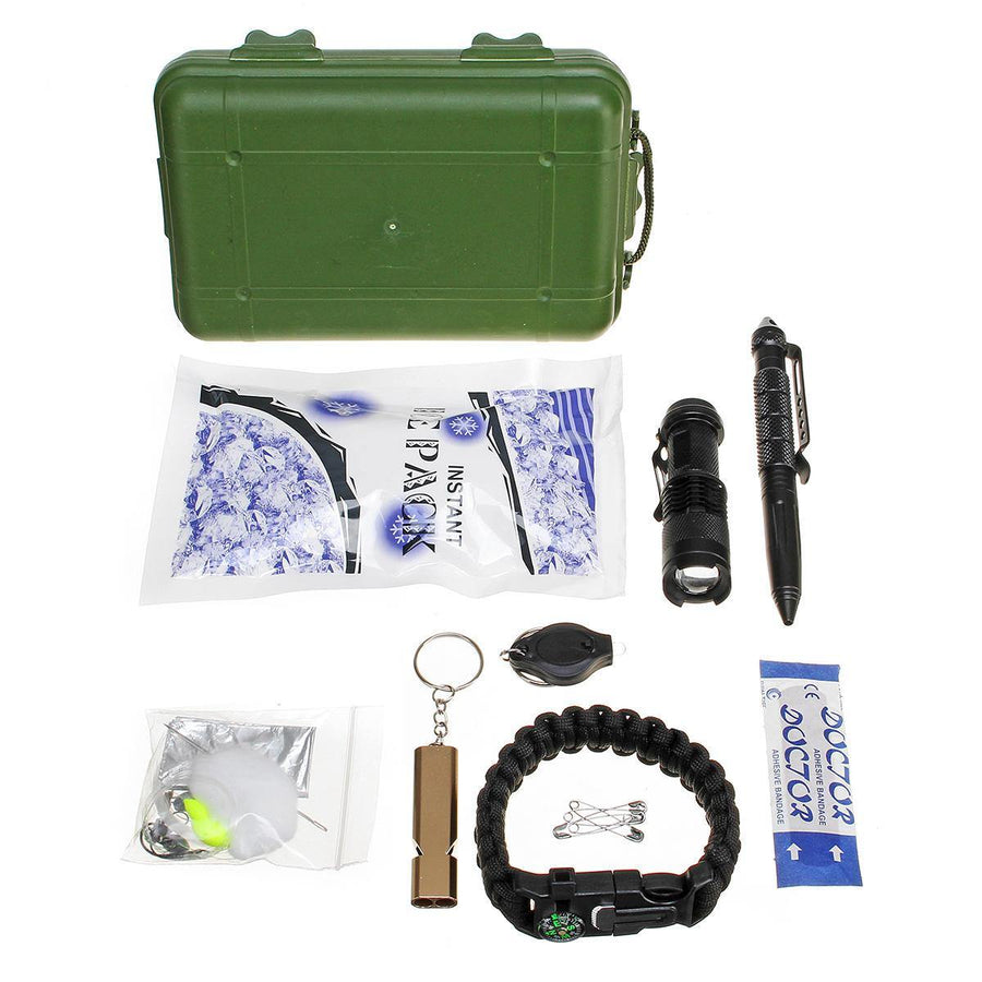 25 in 1 SOS Emergency Camping Survival Equipment Tools Kit Outdoor Gear Tactical Tool - MRSLM