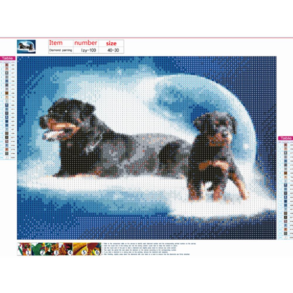 DIY 5D Full Drill Diamond Painting Dog Diamond Embroidery Cross Stitch Full Round Drill Creative Gift Home Furnish - MRSLM