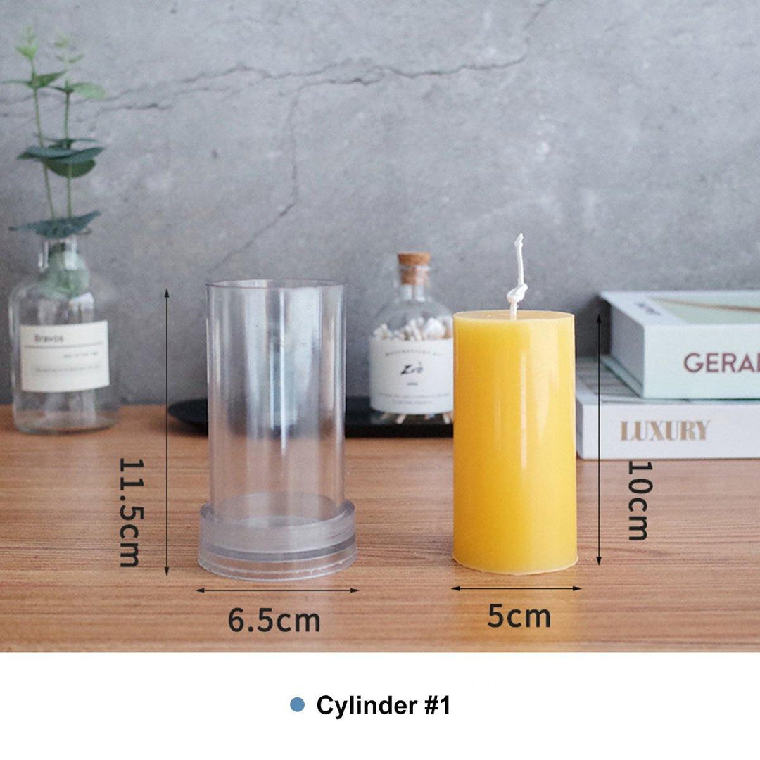 Clear DIY Handmade Candle Mould Craft Candle Making Molds Prop Reusable Tool - MRSLM