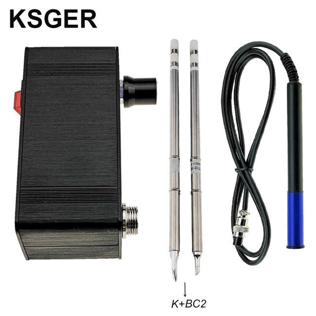 KSGER Mini STM32 V3.1S OLED T12 Soldering Iron Station DIY Plastic 907 9501 Handle Electric Tools Quick Heating T12 Iron Tips 8s Tins - MRSLM