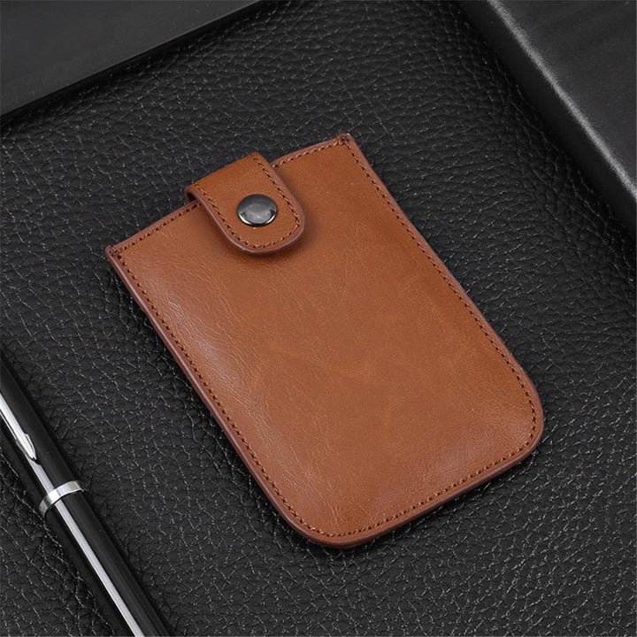 K-Rong Cascading Pull-out Credit Card Holder Fashion PU Leather 4 Colors Anti-Theft Anti-Degauss Buckle Card Holder For Male female - MRSLM