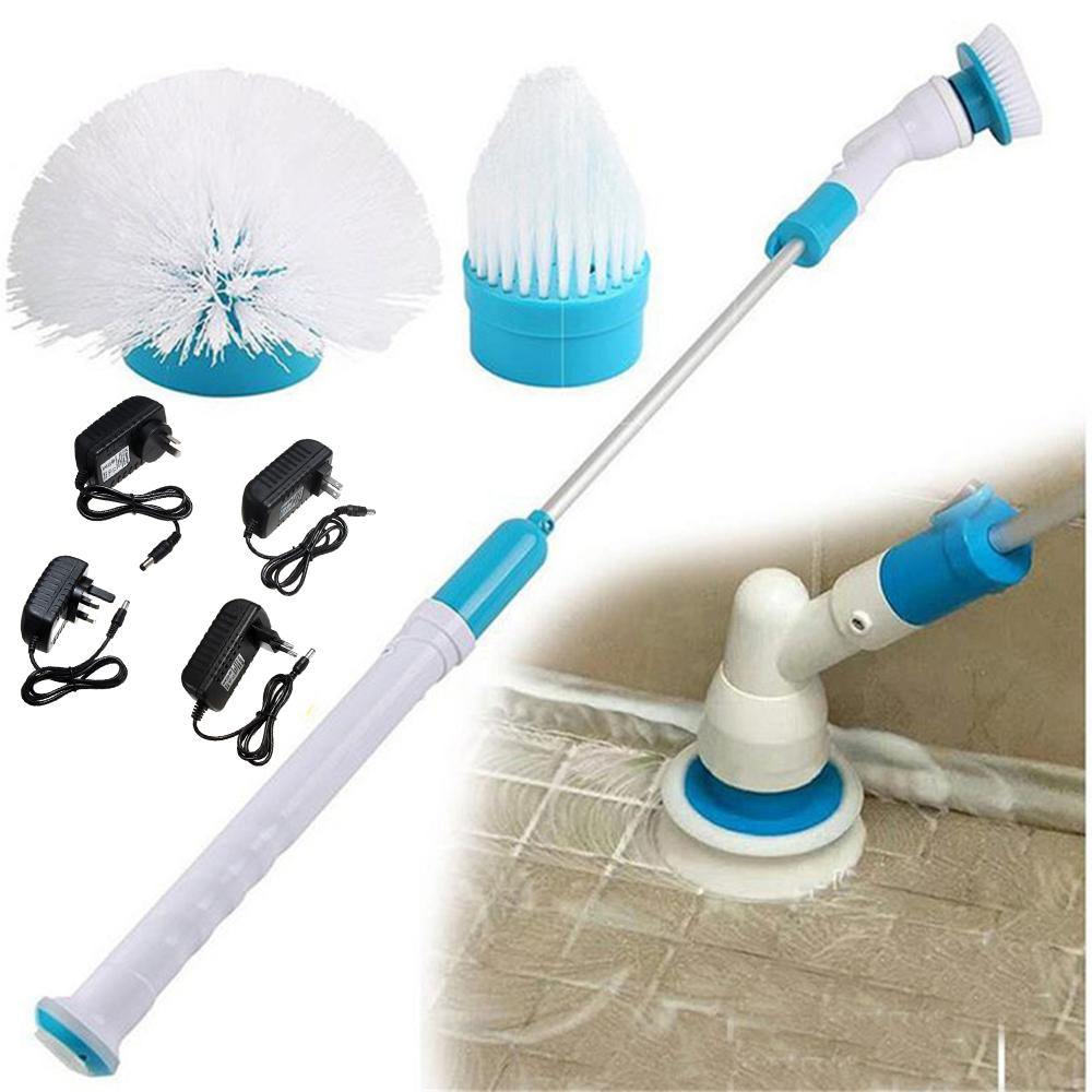 Electric Cleaning Brush Wireless Charging Cleaning Brush Automatic Rotating Mop Long Handle Brush - MRSLM