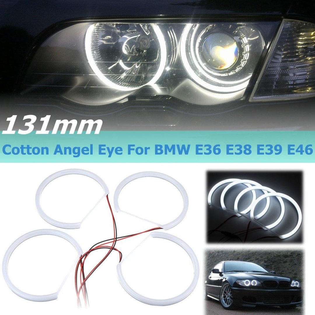 131MM Halo Ring Cotton Light LED Angel Eye For BMW E36 3 Series E38 E39 E46 Car Lights - MRSLM