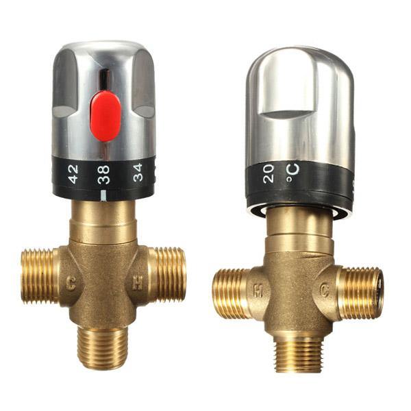 Brass Thermostatic Valve Temperature Mixing Valve For Wash Basin Bidet Shower - MRSLM